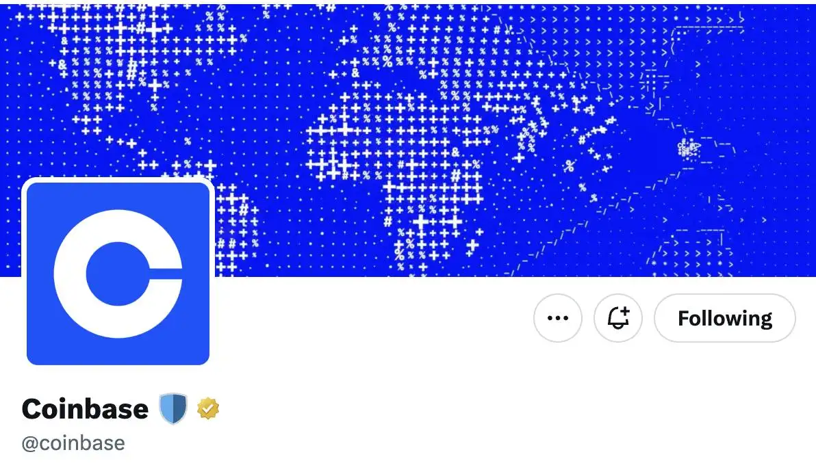 Coinbase官方X账号恢复使用原有头像
