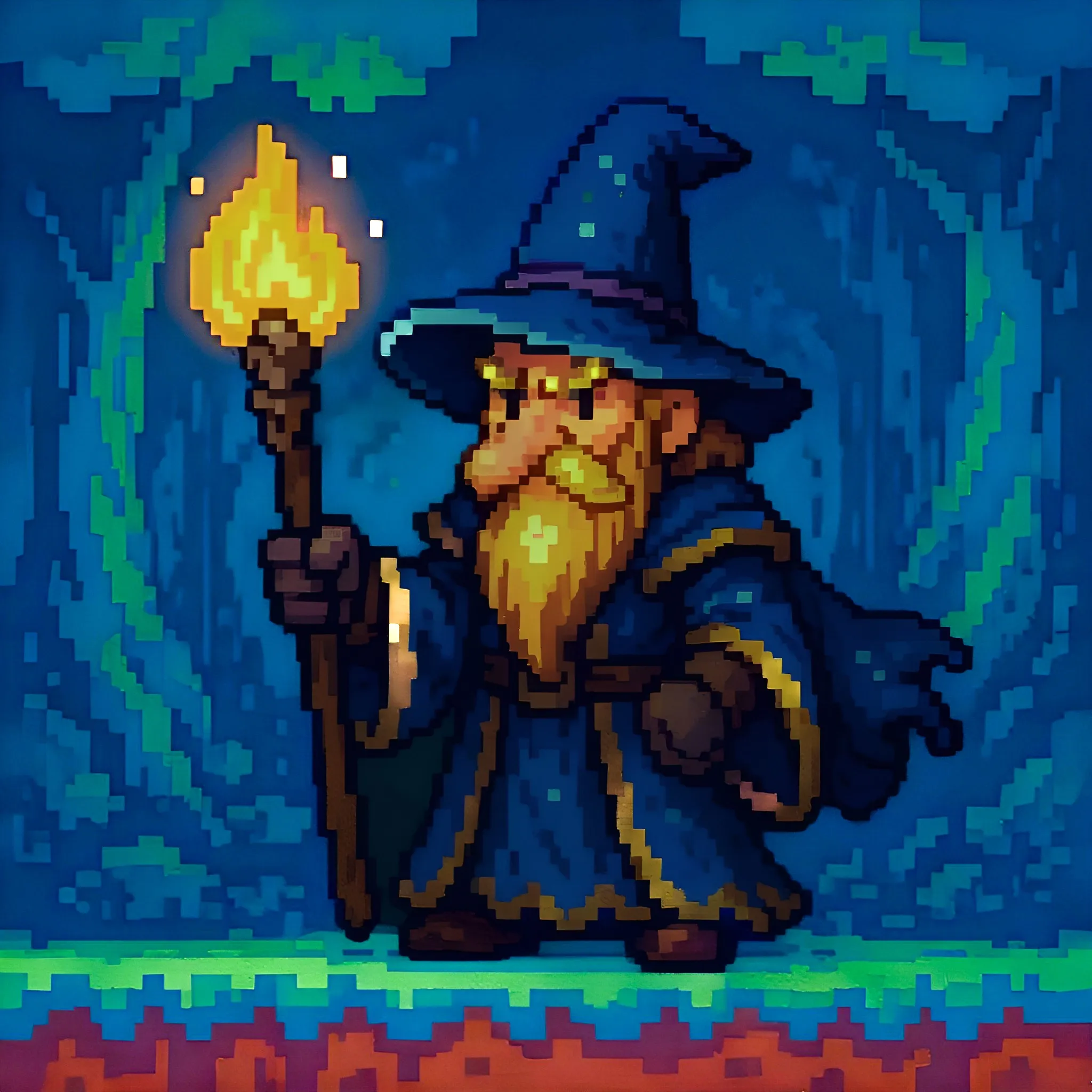 Pixel Wizard of Flame：Zora区块链像素艺术NFT铸造进行中