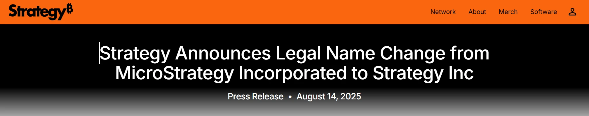 Strategy公司正式更名为Strategy Inc