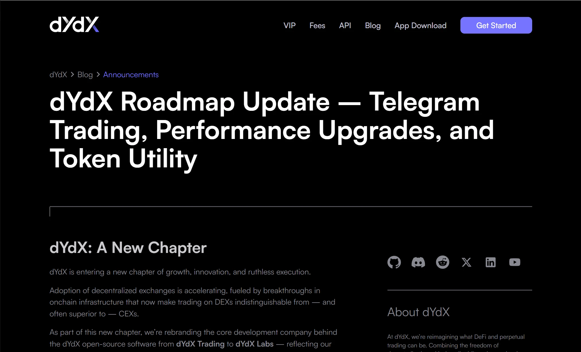 dYdX宣布2025年9月上线Telegram交易功能并推进多链生态升级