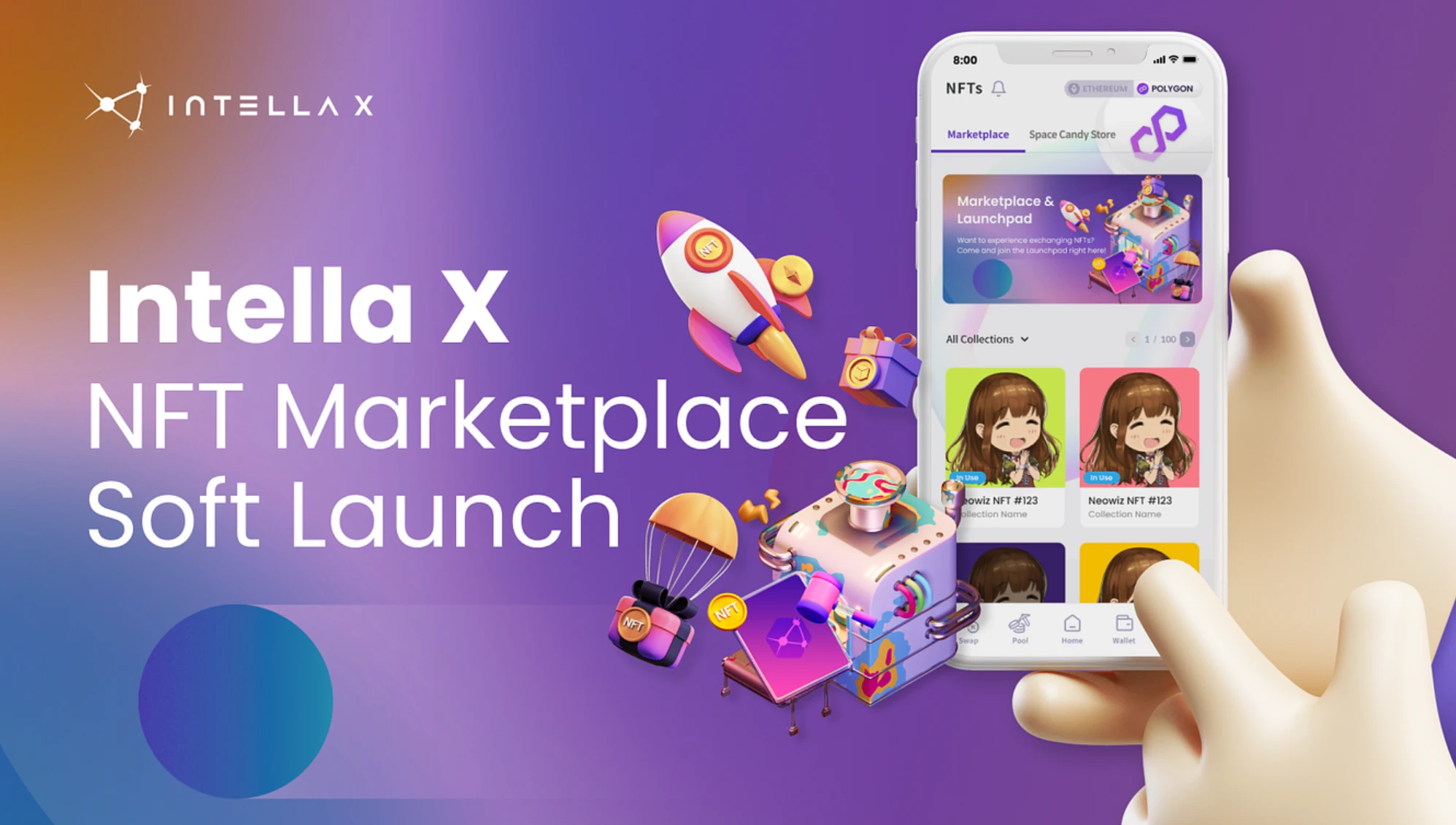 Intella X：Polygon Web3游戏平台，NFT奖励生态贡献者